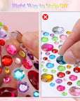 4100Pcs Gem Stickers for Crafts, 10 Sheets Self Adhesive Gemstones Pearl Jewels Stickers for Kids Crafts, Stick on Gems Pearls for Hair, Bling Rhinestone Stickers for Decoration