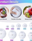 9 Pcs Sphere Silicone Molds for Resin, Upgraded Seamless 3D Sphere Resin Molds Silicone,Large round Ball Epoxy Resin Molds for Flowers Preservation,Resin Casting, Soap, Candle