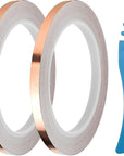 7/32 Inch Silver Backed Copper Foil Tape 2Rolls for Stained Glass,36 Yards