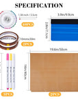 18Pcs Sublimation Accessories, Tshirt Ruler Guide Vinyl Alignment Tool, Heat Press Accessories, Teflon Sheet Non Stick 16X20", Heat Resistant Tape 0.4"X108Ft, PVC T Shirt Rulers to Center Designs