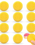 12 Pcs Face Paint Sponges for Acrylic Painting - Face Painting Sponges Pottery Sponges for Clay Tack Sponges Yellow Sponges for Painting - Small Sponges Craft Sponges round Soft Sponge Art Sponges