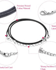 100Pcs Necklace Cord for Jewelry Making, Black Waxed String Bracelet Making Supplies