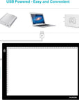 L4S LED Light Box A4 Ultra-Thin USB Powered Adjustable Light Pad for Tracing