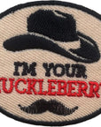 I'M Your Huckleberry Iron on Patches Embroidered Applique Iron on for Jeans, Clothes, Caps, Backpack, Hats