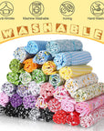 35 Pcs 100% Cotton Fabric Quilting Patchwork Fabric Fat Quarter for Sewing Quilting Squares Fabric Bundles Floral Printed Sewing Supplies for Quilting Patchwork (20 X 20 Inch)