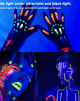 10 Color Glow in the Dark Face Paint,Uv and Black Light Neon Face and Body Painting Set Mardi Gras Halloween Masquerade Black Light Birthday Party Masquerade Party Supplies (10 COLORS)