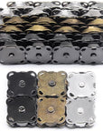 30 Sets Magnetic Snaps Button for Purse Handbag Wallet Overcoat Bag Mixed 3 Colors Fasteners Snap Buttons