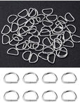 100Pcs Key Chain Clip Hook and D Rings Set Include 50Pcs Swivel Snap Hooks Lanyard Clips and 50Pcs D Rings for Keychain and Purse Hardware (1/2” inside Width)