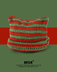 Cute Devil Knitting Striped Hat
