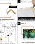 DIY Solid Wood Canvas Frame Kit 16X20'' for Paint by Number&Oil Painting&Diamond Painting by Number Wooden Art Frames