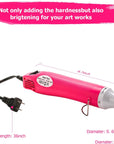 Heat Gun, Crafts Heating Tool Epoxy Resin Molds Silicone Embossing Craft Dryer Paint Blower for Acrylic Pouring Bubble Buster Small Art Heater Blow Guns (Pink)