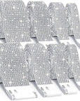 8 Rolls Rhinestone Ribbons, 8 Yard Silver Self Adhesive Rhinestone Ribbon, Bling Crystal Diamond Ribbon Roll Wrap Glittering Rhinestones Sticker for Decoration Car DIY Arts Crafts Wedding