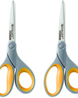 17598 8-Inch Titanium Scissors for Office and Home, Yellow/Gray, 4 Pack