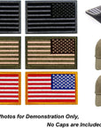 6 PCS Tactical Patches of USA US American Flag Regular and Reverse, with Hook and Loop for Backpacks Caps Hats Jackets Pants, Military Army Uniform Emblems, Size 3X2 Inches