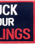 F*** Your Feelings Tactical Patch Embroidered Morale Applique Fastener Hook & Loop Emblem