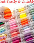 660Pcs Friendship Bracelet String Kit with Storage Box, Embroidery Floss Kit Include 110 Colors Embroidery Thread, 500 Beads, 50 Cross Stitch Tools for Hand Embroidery Knitting Sewing Floss Bobbins