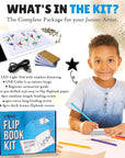 Flip Book Kit with LED Light Pad. Includes 240 Sheets Flip Book Paper with Screws for Drawing and Tracing. Animation Paper/Blank Flip Books for A5 Flipbook Kit for Kids 9-12 6-8. LED Light Box