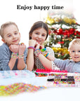 7 Style Letter Alphabet Beads for Bracelets Making, 1380 Pcs Colorful Square round Letter Beads Kit for Jewelry Making, Letter Beads Bulk with Crystal Elastic String