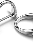 3 Pairs D Shape Key Ring with Screw Shackle for Car Key Leather Craft Purse Keychain Ring Horseshoe Shape 3 Colors Black Silver Gold