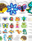 20 Pcs 5Mm Fuse Beads Pegboards - Animal Shape Pegboards for Arts and Crafts Projects with Keychains, Hang Ropes and Beads Tweezers, Fuse Beads Gift Set