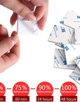 120 Pack Square Double Sided Foam Tape Strong Pad Mounting Adhesive Tape (White)