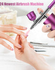 Airbrush for Nails,Airbrush Kit 36PSI High Pressure Cordless,Air Brush Set with Compressor,Rechargeable Wireless Airbrush Gun Machine for Nail Art, Makeup Models, Painting, Cake Decor