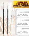 Tiny Detail Paint Brushes 30 Pcs Fine Paint Brushes Set with 3 Size