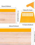 4 Pieces 4 Sizes Screen Printing Supplies, 2 Sizes 75 Durometer Screen Printing Squeegee, 2 Sizes Plastic Ink Scraper for Screen Printing