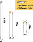 30Pcs Gold Plated and Silver Plated Necklace Extender for 2'', 4'', 6'' Necklace Extender Set for Necklaces, Bracelets, Women'S Jewelry Making Respectively