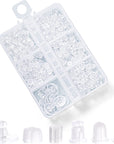 Silicone Earring Backs for Studs, 550 Pcs 6 Styles Clear Soft Earring Backings Hypoallergenic Rubber Plastic Earring Backs Clutch Stoppers Replacement Kits for Fish Hook Earring Studs Hoops