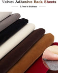 18PCS 9 Color Velvet Fabric Sticky Back Adhesive Back Sheets, A4 Sheet (8.3" X 11.8"), Self-Adhesive, Durable and Water Resistant, Multi-Purpose, Ideal for Art and Craft Making