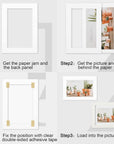 White Picture Mat Kit, Includes anti Acid Pre Cut Display Photo Frame Mat and Core Bevel Cutting Mat Board for Photo Picture Artwork, 5 X 7, 8 X 10, 11 X 14 Inch (12 Sets)