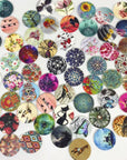 400 Pcs Wooden Buttons,Many Styles Decorative Sewing Button,Buttons for Crafts,2 Holes round Decorative Painted Wood Buttons,Cute Buttons,3D Buttons for DIY Sewing(20Mm,15Mm,25Mm)