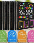 8 Pack Scratch Arts Drawing Notebook Paper for Kids Art Supplies, Large Rainbow Scratch and Sketch Books Set for Kids Party Favors