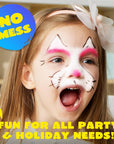 42PCS Face and Body Paint Crayons, Face Painting Kit Safe and Non-Toxic Ultimate Party Pack Including 14 Metallic Colors for Birthday Makeup Party Supplies, Festivals, Gifts for Kids Girls Boys