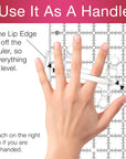 - Quilt Ruler Connector/Handle for Regular Acrylic Rulers - Made of Virtually Unbreakable Polycarbonate - Left-Handed Friendly - Premium Suction Cups & Built-In Handle