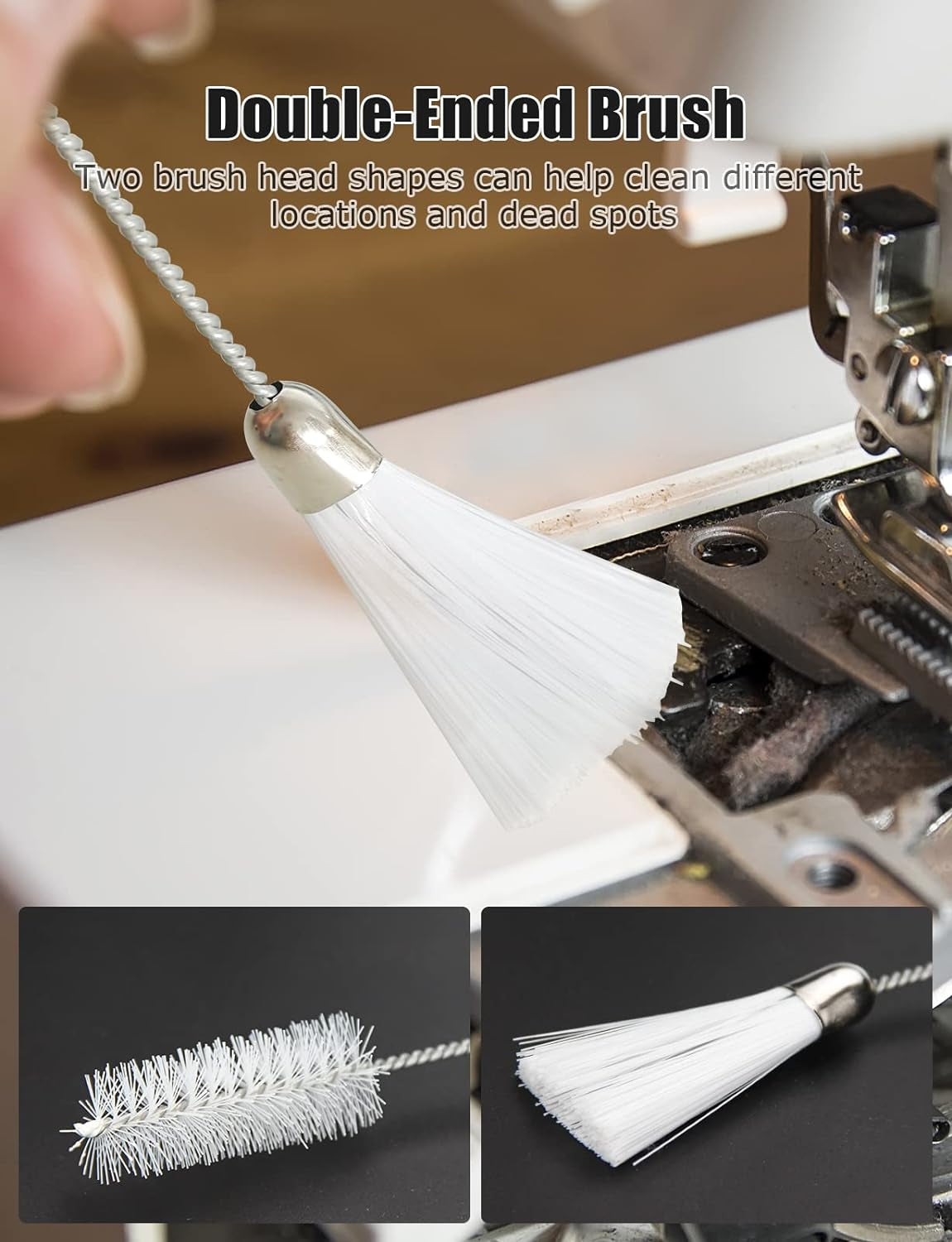 Sewing Machine Cleaning Kit,  8Pcs Repair Machine Sewing Tools Includes Tweezer Double Headed Lint Brush Different Size Screwdrivers and Seam Rippers to Boost Machine Sewing Performance