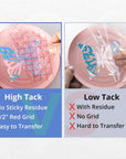 Transfer Tape for Vinyl -12" X 20 FT W/Red Alignment Grid Transfer Paper High Tack Vinyl Transfer Tape for Permanent Vinyl for Cricut Signs Stickers Decals Walls Doors & Windows