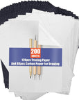 Tracing Paper for Drawing Trace Paper - Translucent Tracing Paper on Artist Lettering Sketch Drawing for Pencil Ink Markers (Transparent)