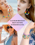 21100 Pcs Clay Beads Bracelet Making Kit, 120 Colors 6 Boxes Flat Heishi Friendship Bracelet Kit with Letter Beads, Accessories Gift for Girls, SKU-041-1-A
