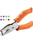 Single Hole Punch, HIA 1/4”Hole Puncher, Metal One Hole Puncher for Crafts with Ergonomic Silicone Handle, Paper Punch for Kids and Adults (Stylish Orange Color)