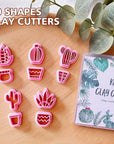 Clay Cutters for Polymer Clay Jewelry, Cactus Polymer Clay Cutters for Earrings Jewelry Making, 10 Shapes Potted Plant Clay Earrings Cutters, Clay Cutters (Potted Plant Clay Cutters)