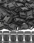 1 Inch Plastic Buckles, 80 Side Release Strap Buckles and Slides Parachute Buckles for DIY Backpack Luggage Strap