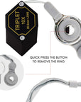 10X Magnifier Jewelry Loupe 20.5Mm Triplet Lens Optical Glass Pocket Gem Magnifying Tool for Jeweler, Stamp Philatelist, Coin Numismatic, Achromatic Black Hexagonal Design Kit Set