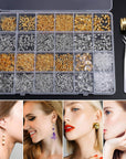 Earring Making Supplies Kit, 2900Pcs Earring Hardware Pieces Repair Parts with Earring Hooks Posts Backs and Jump Rings for Making Earrings Studs and Jewelry Making (Silver & Gold)