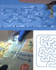 Using Quilting Templates Sewing Machine Domestic Free Motion Quilting Templates Rulers Transparent for a Simple Meander and a Great Secondary Quilting Design