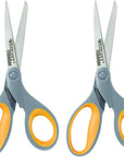 17598 8-Inch Titanium Scissors for Office and Home, Yellow/Gray, 4 Pack