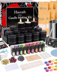 Complete Candle Making Kit,Candle Making Supplies,Diy Arts and Crafts Kits for Adults,Beginners,Kids Including Wax, Wicks, 6 Kinds of Scents,Dyes,Melting Pot,Candle Tins