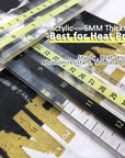 T-Shirt Alignment Ruler Guide Tool to Center Designs Acrylic Transparent Movable T Ruler Set for Heat Press Adult Kids Children Little Boys Tee Clothing Measurement Tool