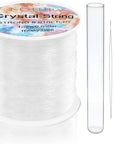 1Mm Stretchy Bracelet String Elastic String for Bracelets Making, Crystal Clear String Elastic Cord Necklace Cord Bead Cord for Friendship Bracelets, Letter Beads and Jewelry Making